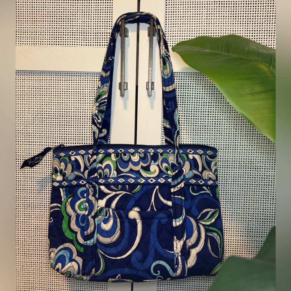 Vera Bradley Floral Blue Tote Bag - Picture 4 of 16